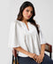 Vneck Flared Sleeve Baggy Top